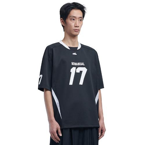 17 MESH BLOCK FOOTBALL JERSEY - BLACK