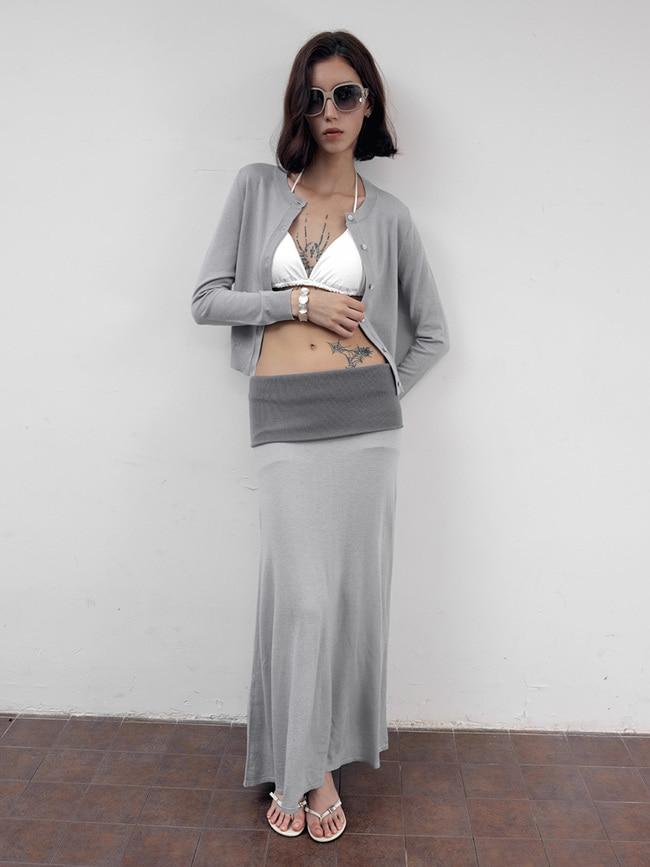 [2AM POETRY] Sweater Cardigan Skirt Set