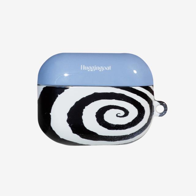 HUGGINGOAT | BLACK SWIRL GLOSSY AIRPODS CASE