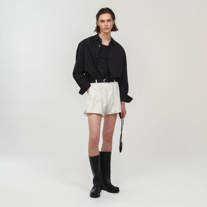 UNISEX, Stripe Banding Shorts / White