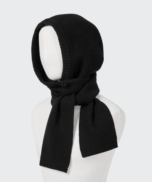 램스울 니트 머플러 바라클라바 [블랙]