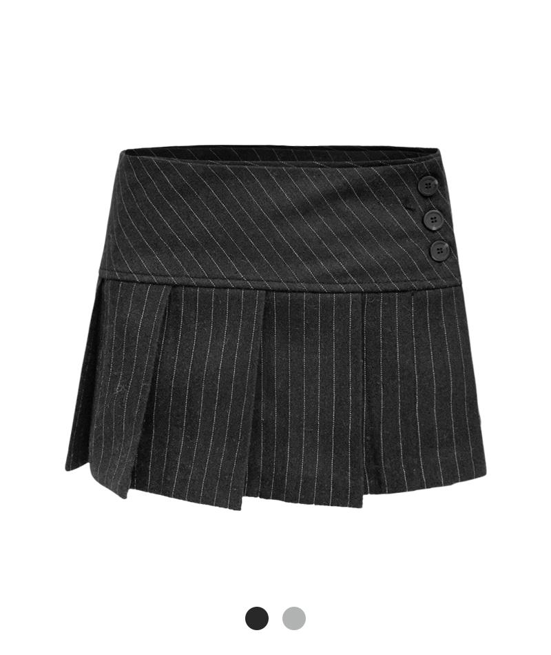 녹스 스트라이프 플리츠 스커트