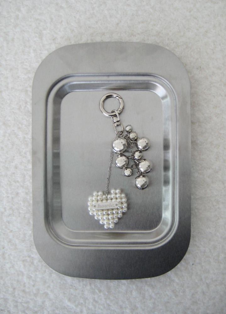 bubble heart keyring