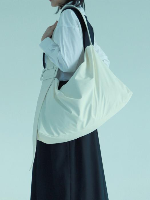 Belt Hobo Large Bag (Cream)