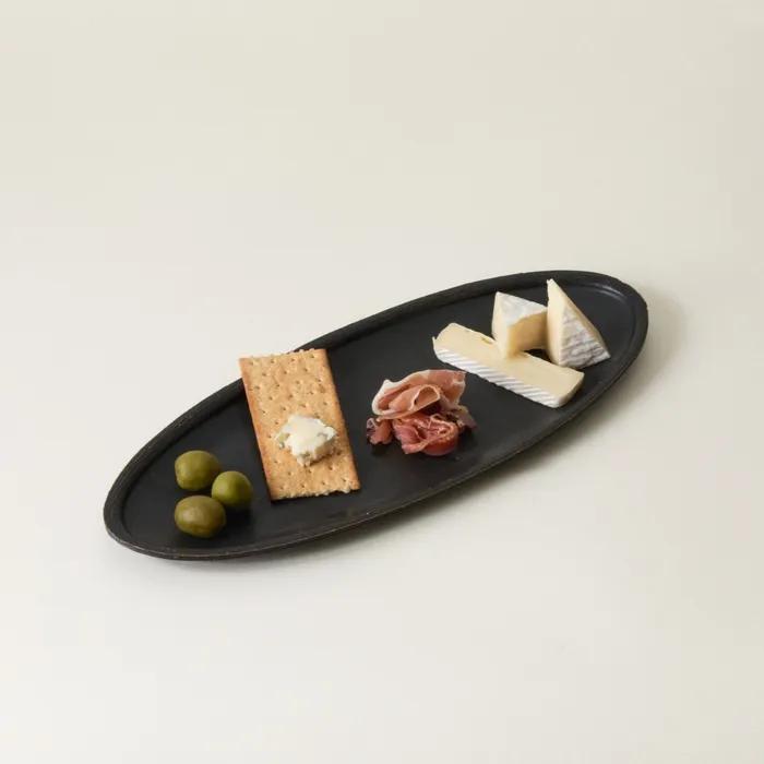 젤라 오발 플레이트 블랙