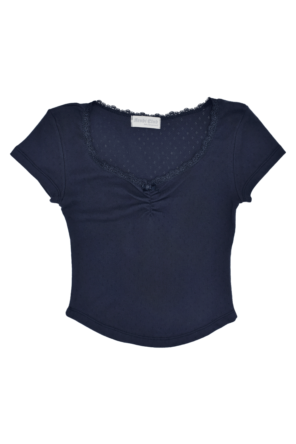 아쿠비클럽 [ACUBI CLUB] vintage half lace tee (3colors)