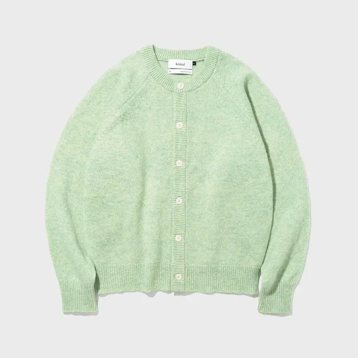 쉐기독 울 100% 라운드 가디건 MINT