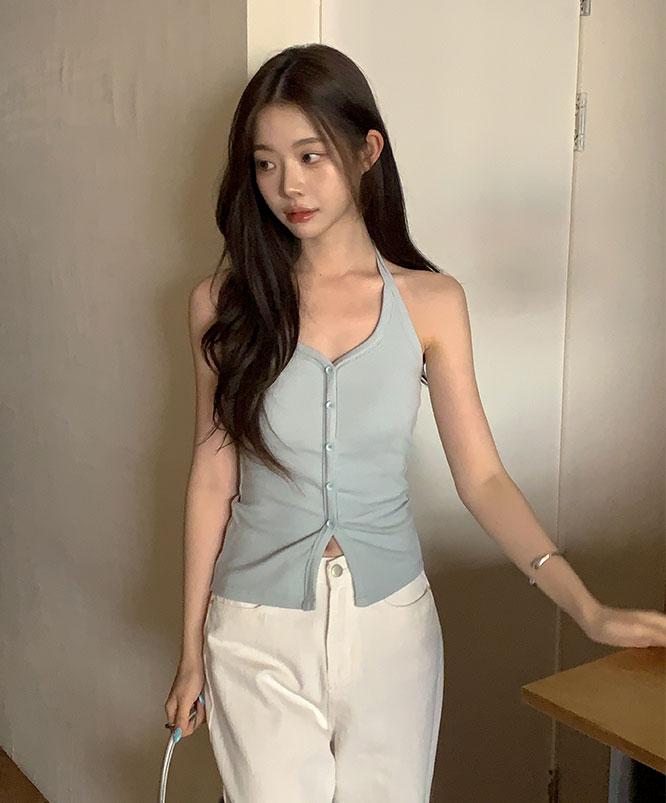 니어웨어 [여름신상⛱️/페스티벌룩/시선집중] 엔코 홀터 캡 나시 (4color)