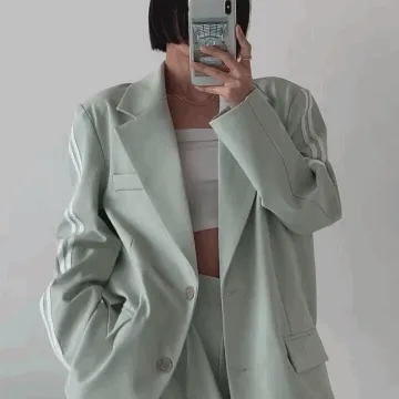 [ 힙함그잡채!! 아디 자켓 팬츠셋트!! ] 오버핏자켓 두줄팬츠 봄투피스 봄수트 셋트코디 하객룩 데이트룩