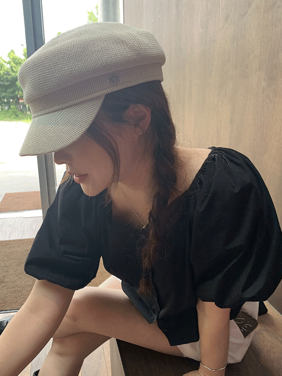 썸머 라탄 헌팅캡 빵모자