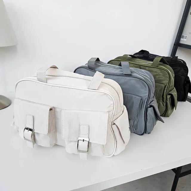 [당일발송][신상할인]4col 데일리 버클 포켓 나일론 보부상 숄더백