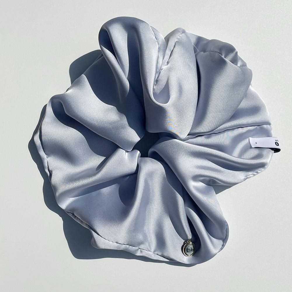 oar Cameo Satin Drop Wide Scrunchie [AiryBlue]
