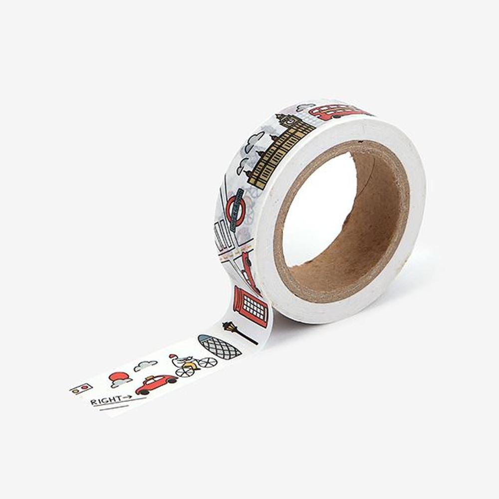 데일리라이크 다꾸 마테 싱글 마스킹테이프 120 런던 다꾸 다이어리 꾸미기 종이테이프