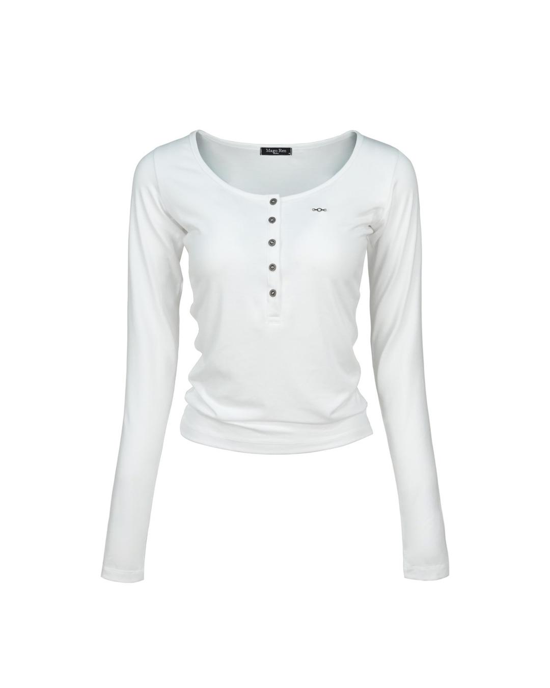 Metal Triclipse Henley Neck Long Sleeve White