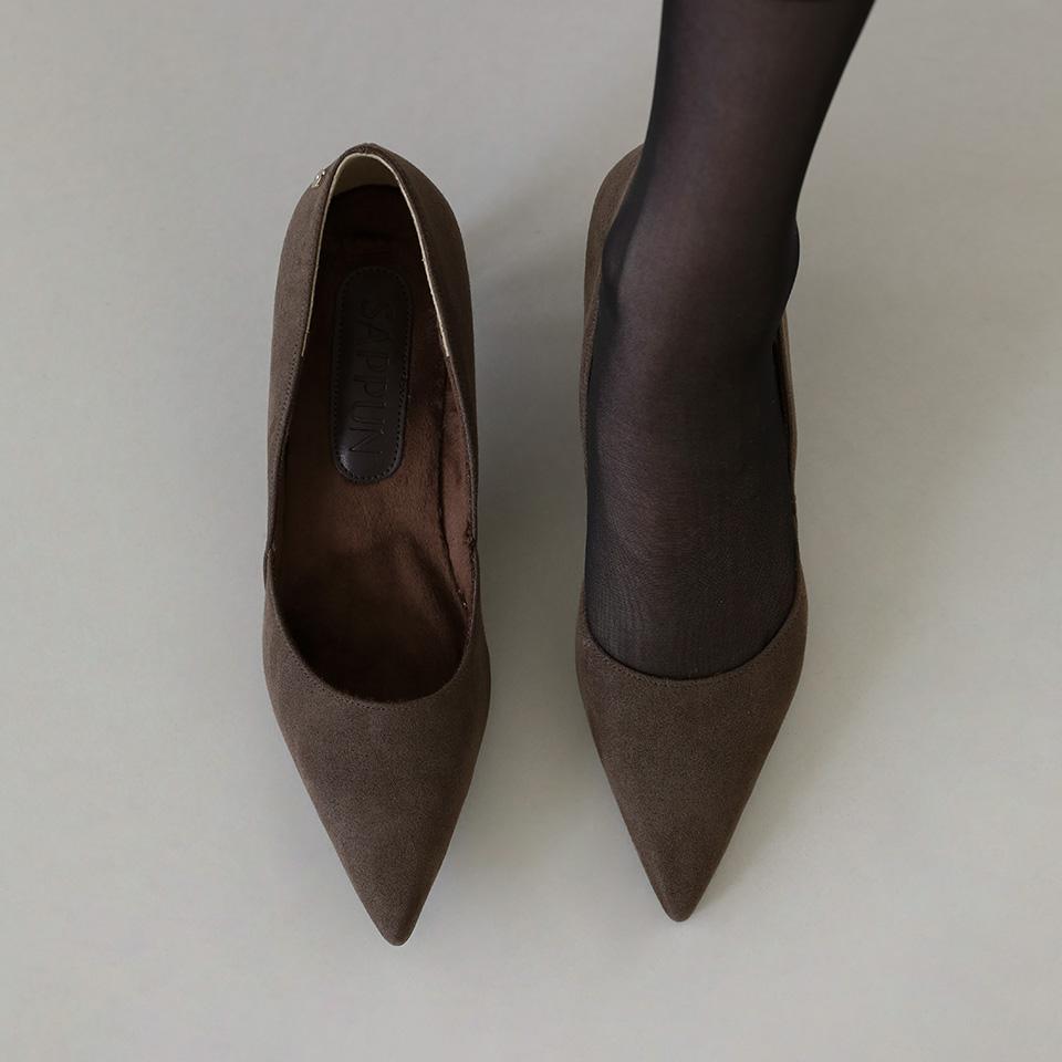 사뿐 아빈느 스웨이드 털안감 스틸레토힐 (5 / 7cm)