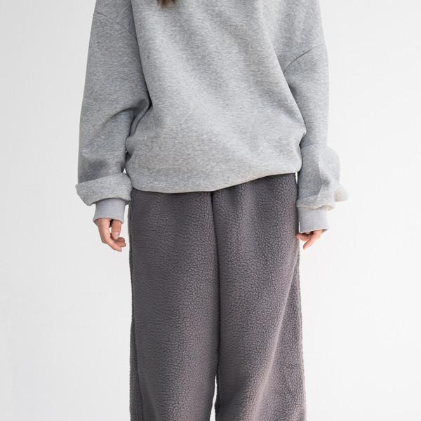 [12/23 순차 출고] Fleece String Jogger Pants (Gray)