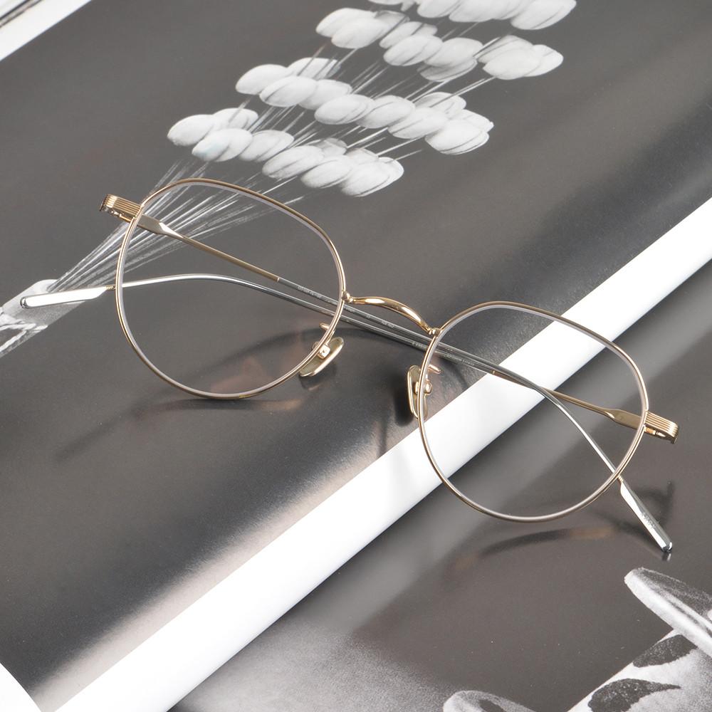 젠틀몬스터 요나 YONA 031 골드 티타늄 블루라이트차단 남자 여자 공용 크라운 판토 안경