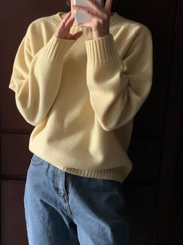 object 오브젝트 베르 풀오버 홀가먼트 메리노울 니트 - 5color