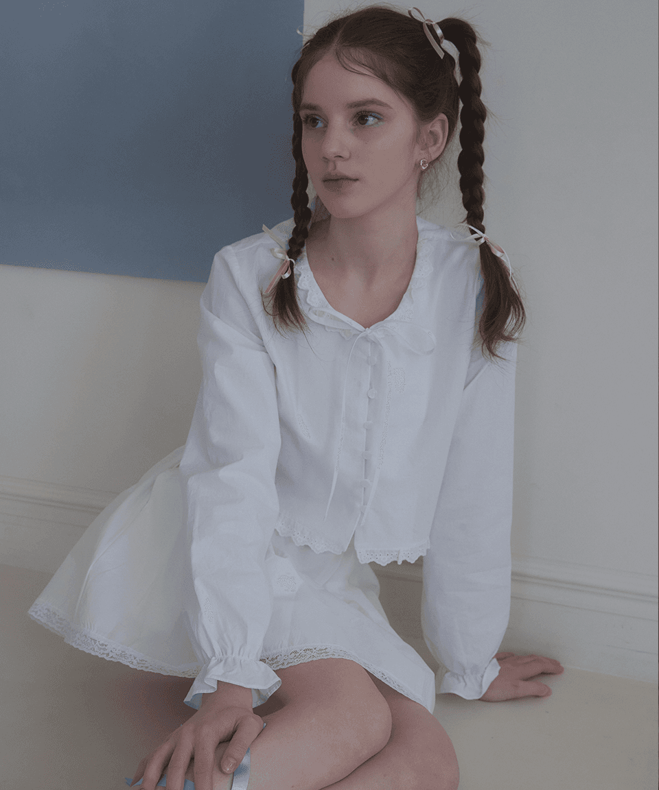 Elena Lace Blouse (white)