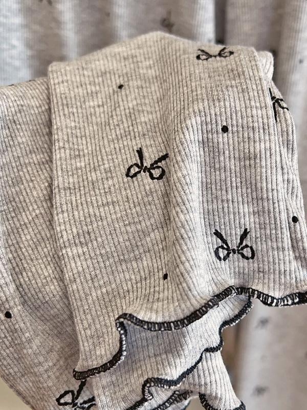 [캡내장] 레이어리본 긴팔 상하세트 파자마 잠옷