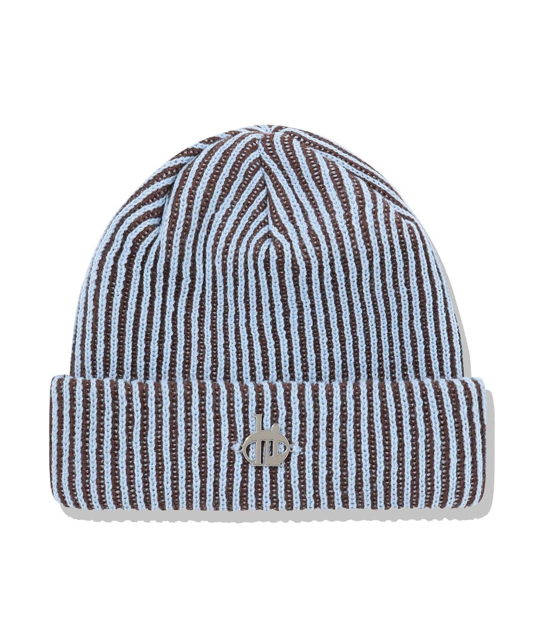 투 톤 니트 비니 (블루)