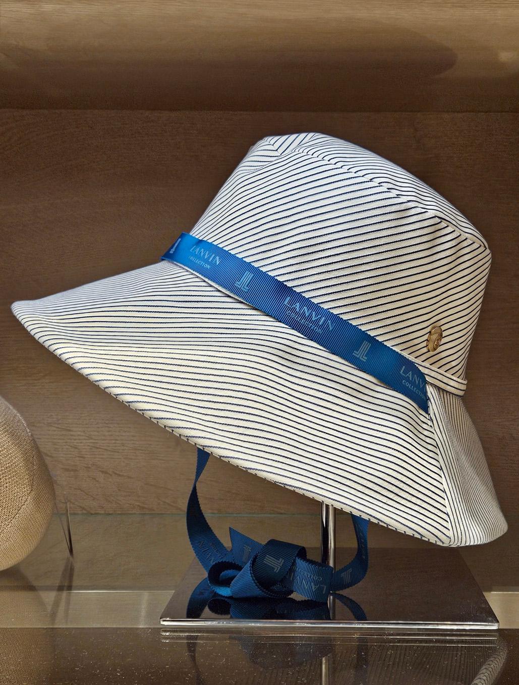 랑방 컬렉션 2025SS 스트라이프 스트랩 버킷햇