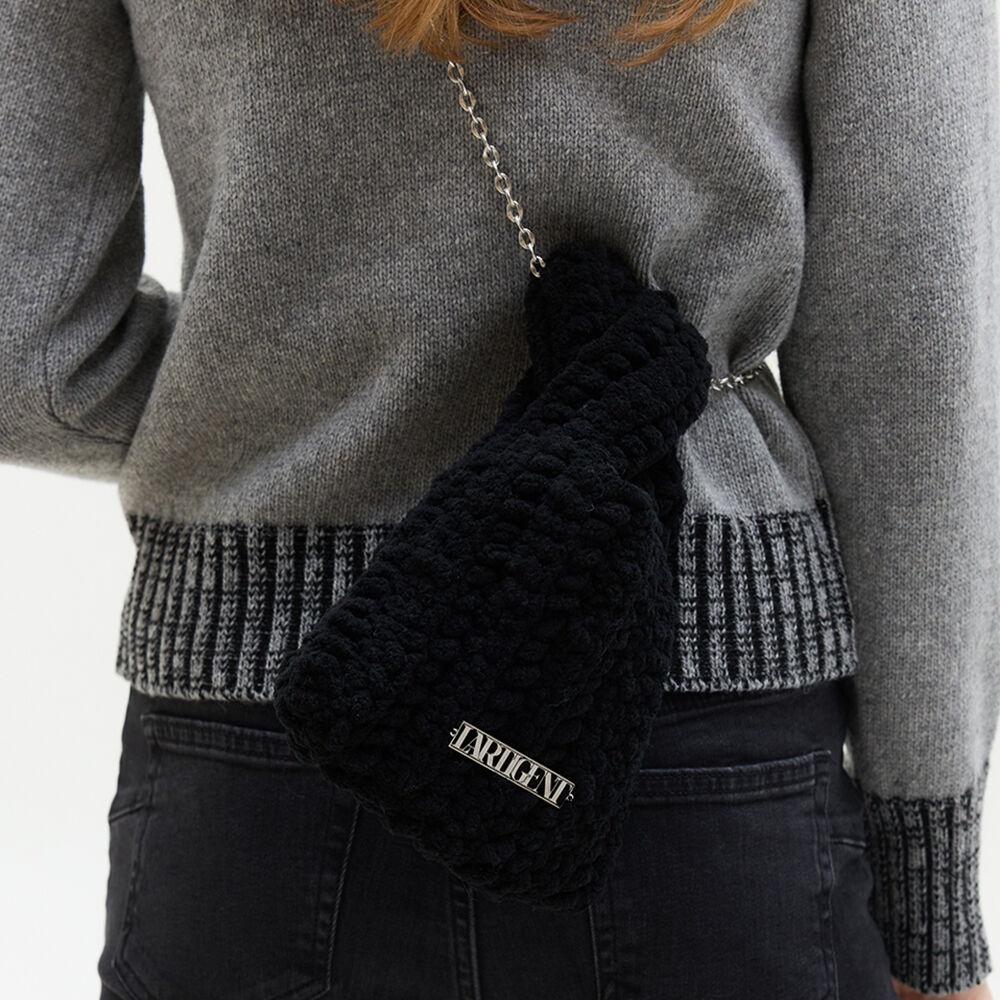 LX CHAIN FLUFFY BAG(BLACK)