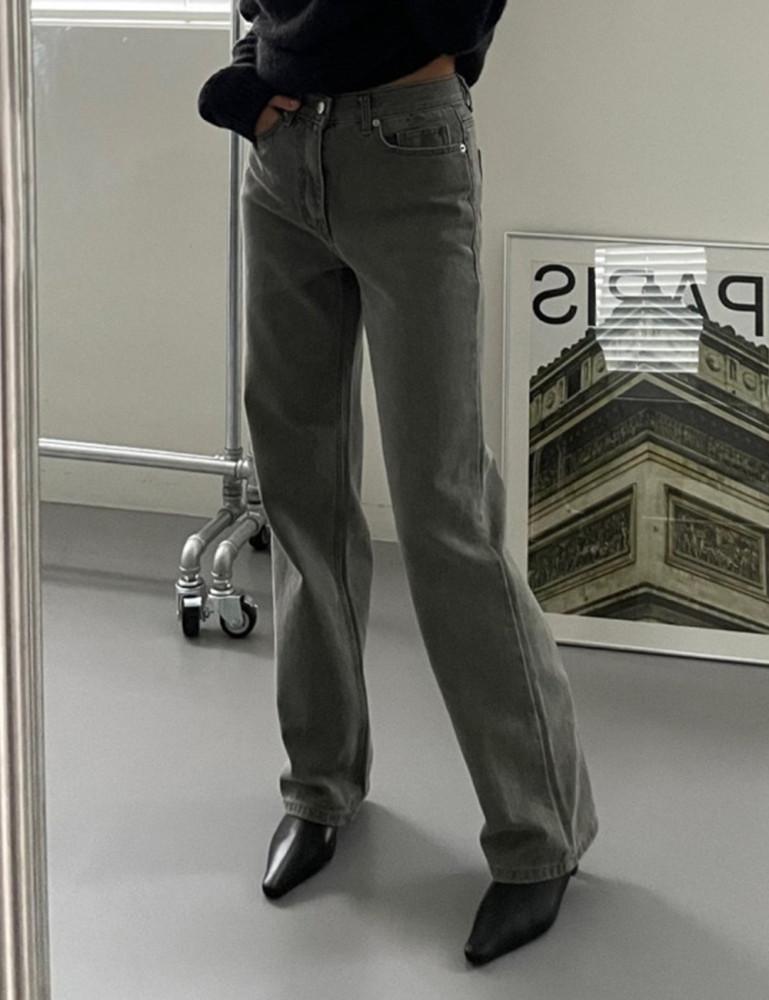 에크미 피그먼트 데님 팬츠 (긁은기모)