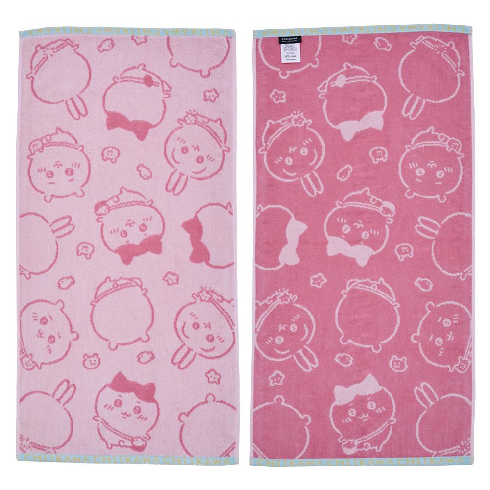 먼작귀 치이카와 타월 수건 단품 1P 세면 자카드 페이스 타올 굿즈 핑크