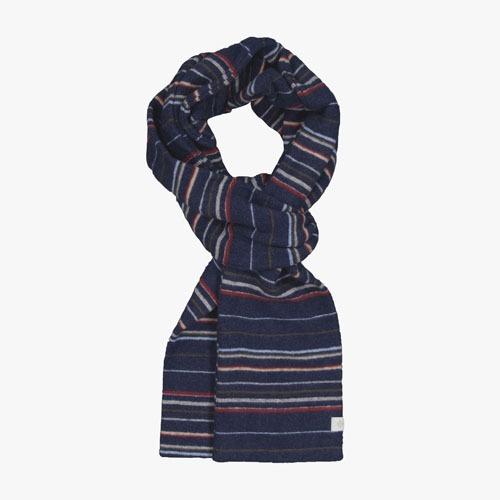 Multi Stripe Muffler (Navy)