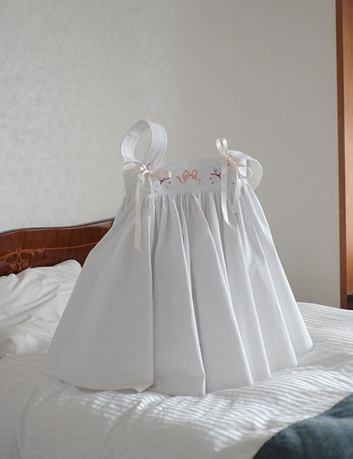 3차 예약배송 corset mini dress in white