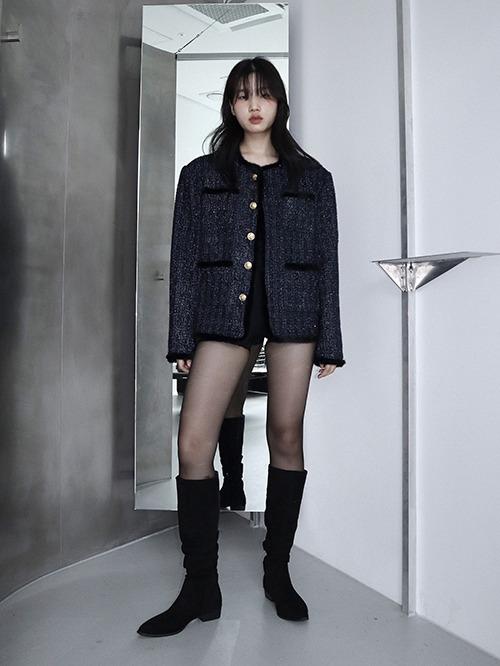 fur tweed jacket