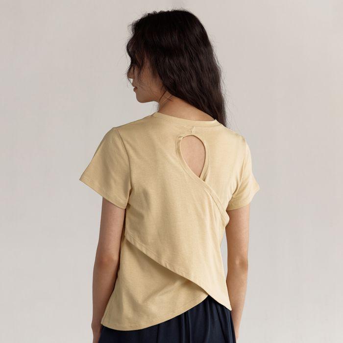 Cross cover up t-shirt (Cloudy yellow)