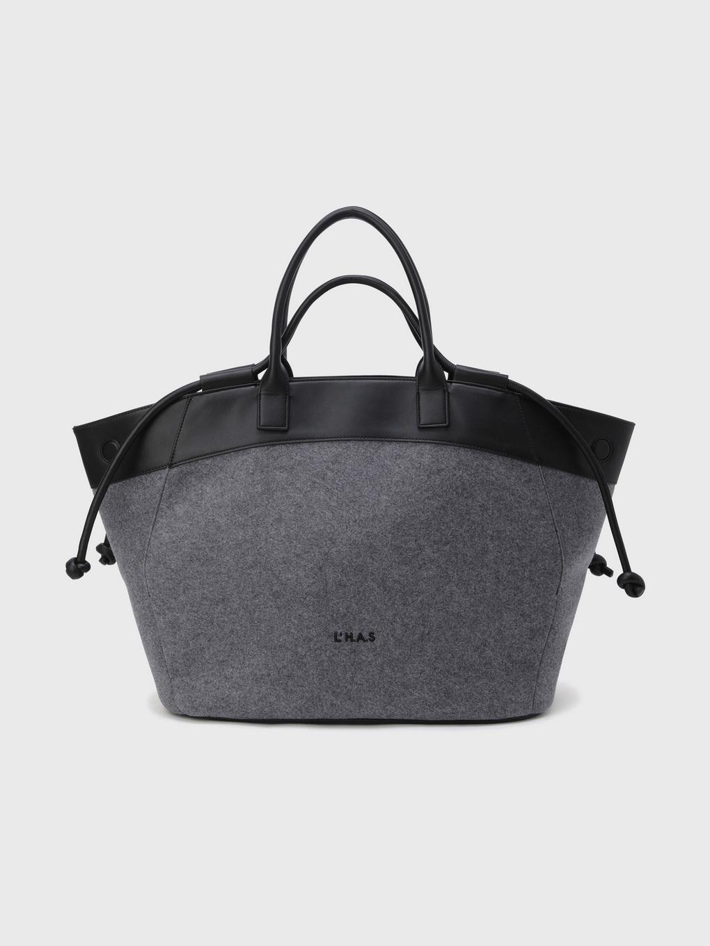 TWO-WAY FELT BIG BAG_MELANGE GRAY