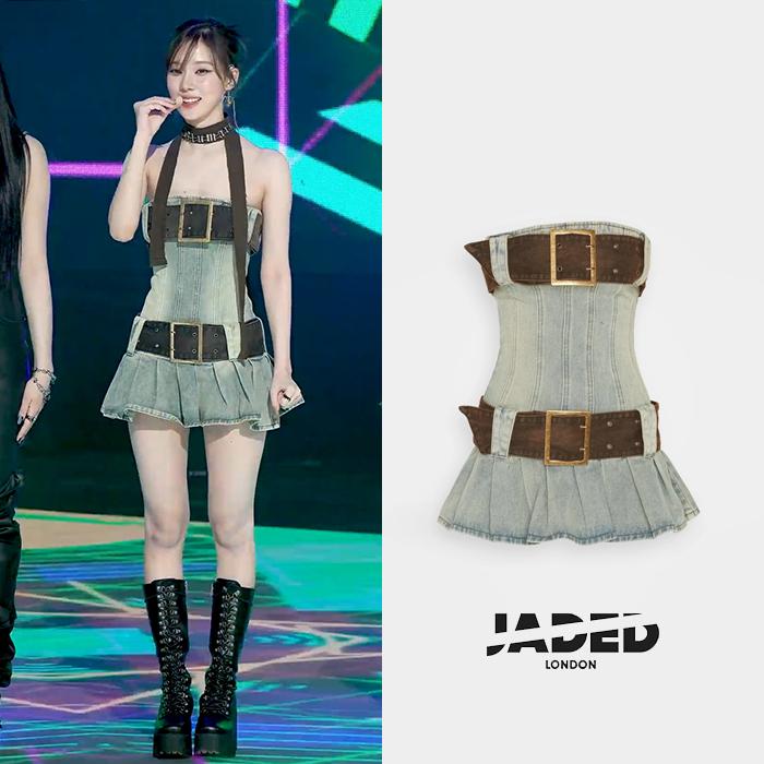 JADED LONDON 제이디드 런던 첼시 데님 킬트 미니 드레스 (윈터 착용)