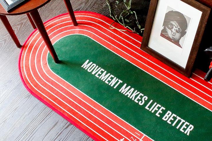 워셔블 극세사 육상트랙 디자인 런닌이 논슬립 욕실 주방 현관 침실 거실 포인트 러그 발매트