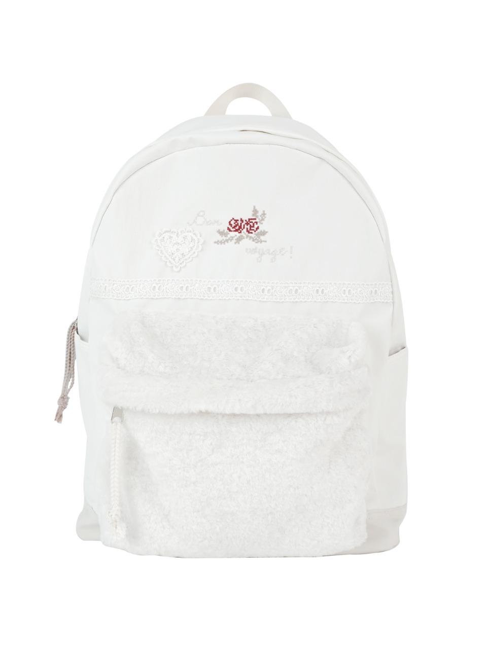 [ 10% OFF ~ 2/1 ] Vintage bon voyage backpack_snow white