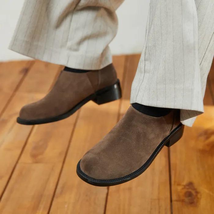 4Colors_2Type 핸드메이드 카우레더 라운드 토우 밴딩 더비슈즈  천연가죽 ver. I KM324