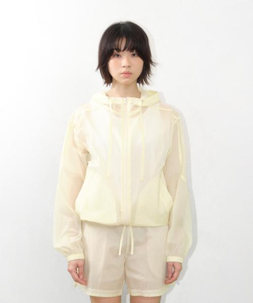 SHEER NYLON WINDBREAKER CREAM
