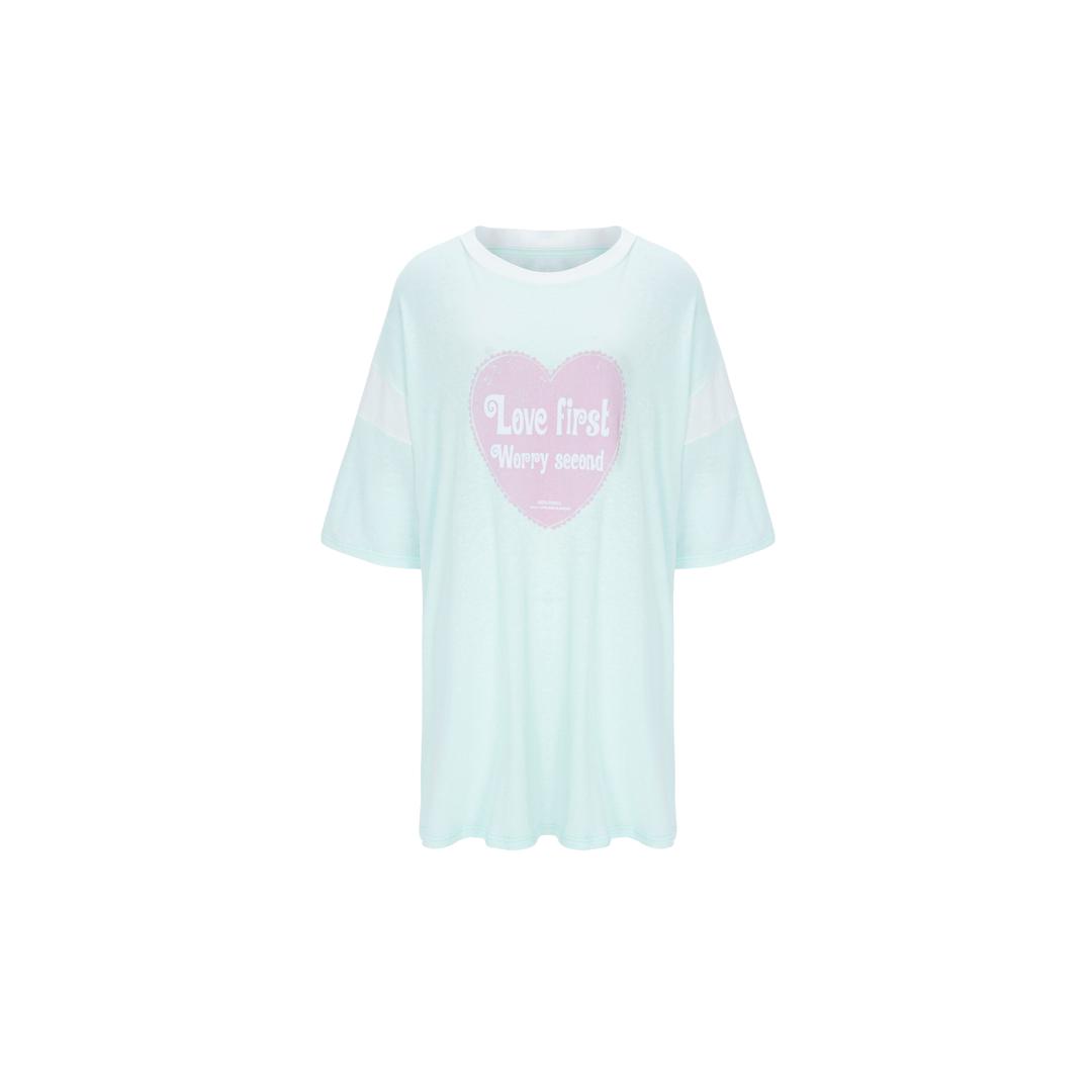 Love First T-shirts ice mint