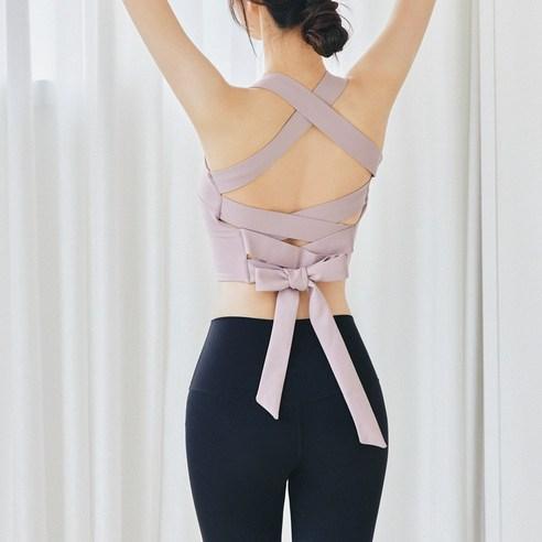 뮤즈마인 - 타이백 투라인 크롭탑 블랙 요가복 필라테스 상의 헬스 테니스 발레 캡 내장 - 티셔츠 | 쿠팡