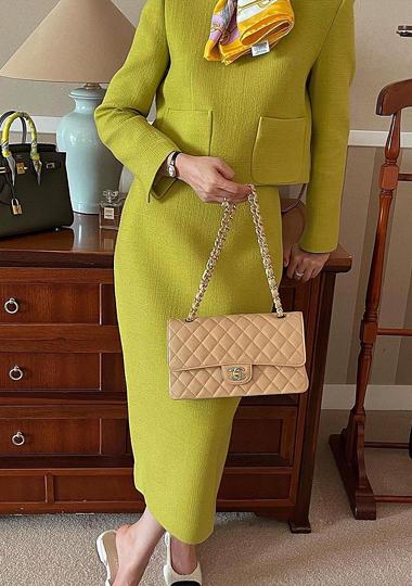 라몬 트위드 블라우스 [limeade]