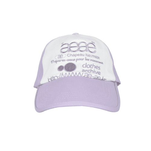 WEB LOGO 5 PANNEL BALL CAP - [LAVENDAR]