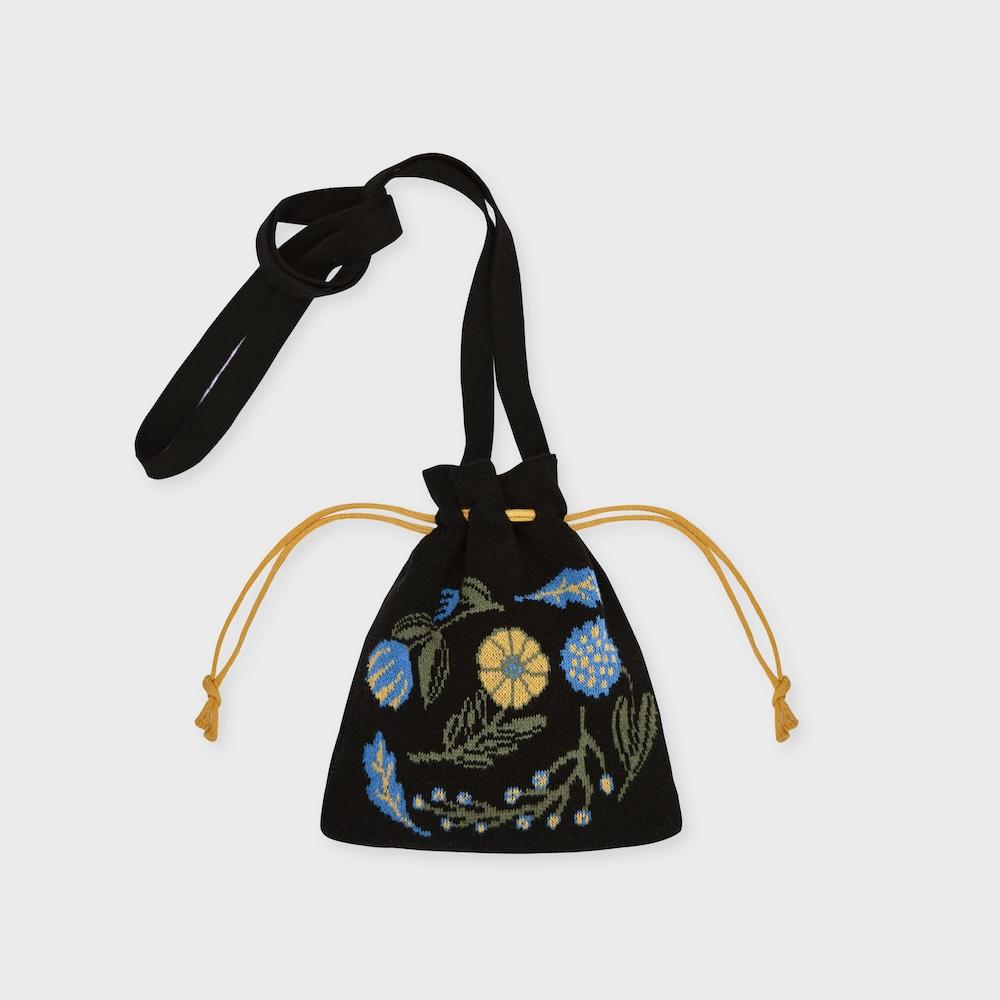 BK cotton knit cross bag garden