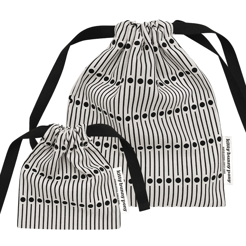 Miller Black String Pouch 밀러 블랙 스트링 파우치