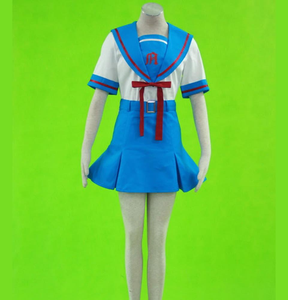 스즈미야 하루히의 우울 나카토 유키 반팔 교복 코스프레 의상 풀 세트
