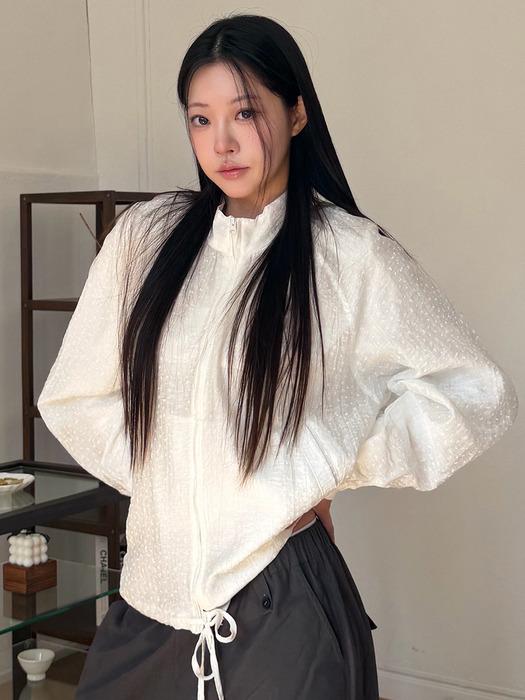 [지현서 PICK] SHEER FLORAL SUMMER JACKET (WHITE)