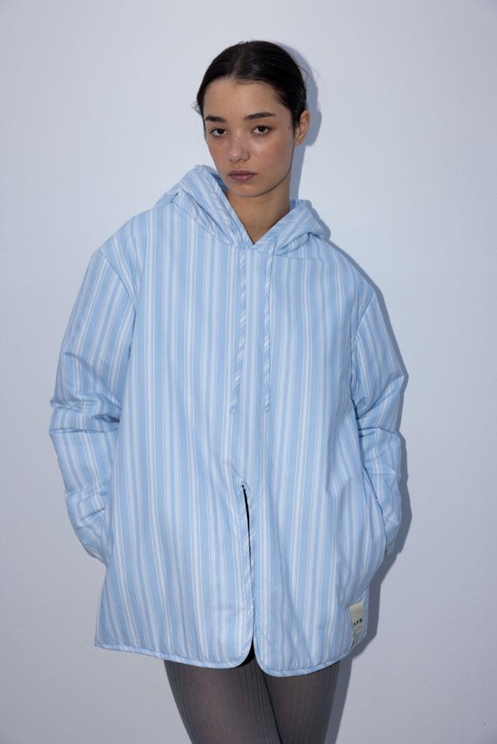 (SUSUMU) LAZY QUILTED TOP | ruddy blue