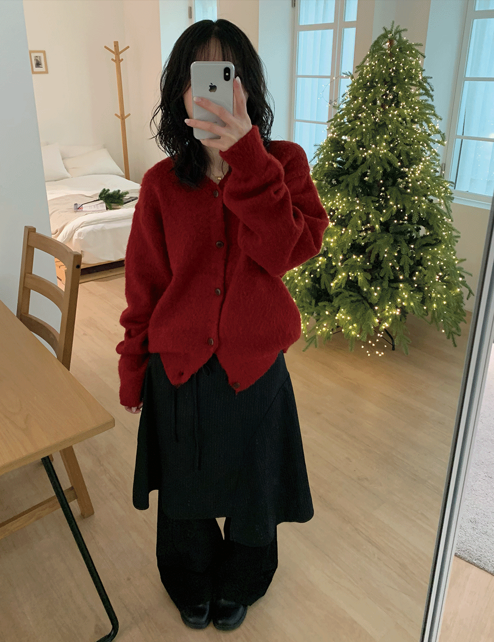 앙고라 브러쉬 가디건