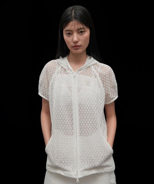 플라워 레이스 윈드브레이커 (화이트)